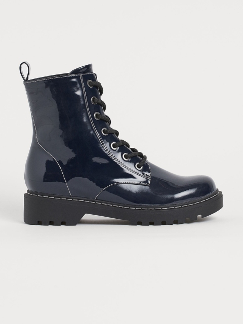 

H&M Women Navy Blue Solid Boots