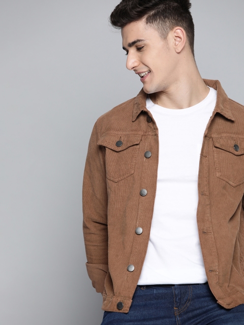 

Mast & Harbour Men Khaki Corduroy Tailored Jacket