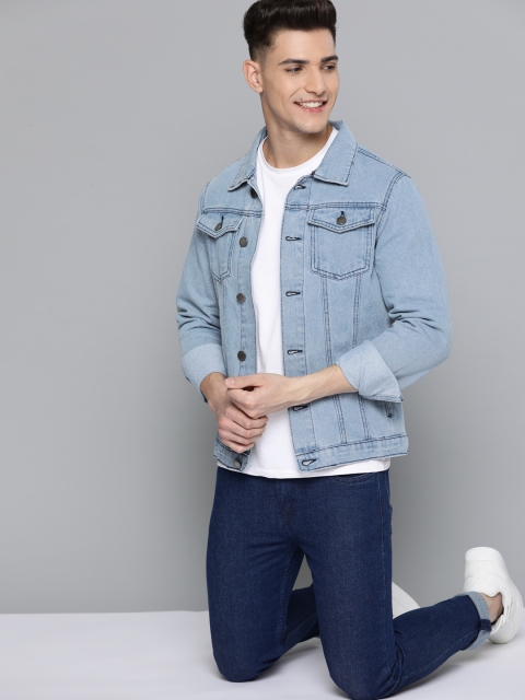 

Mast & Harbour Men Blue Denim Jacket
