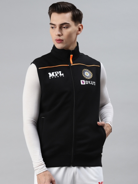 

MPL Sports Men Black Official Team India Fan Vest Jacket