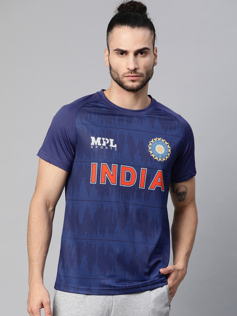 

MPL Sports Men Navy Blue Official Team India Fan Stadium Jersey