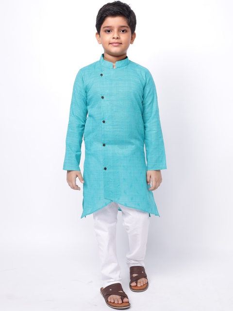 

NAMASKAR Boys Blue Thread Work Kurta