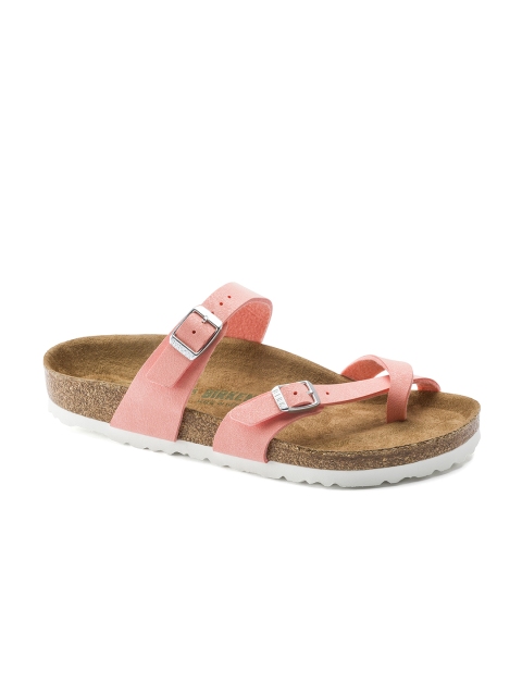 

Birkenstock Women Peach-Coloured Mayari Vegan Regular Open Toe Flats