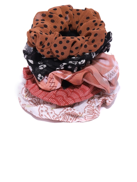 

I AM FOR YOU Women Set of 5 Printed Assorted Scrunchies