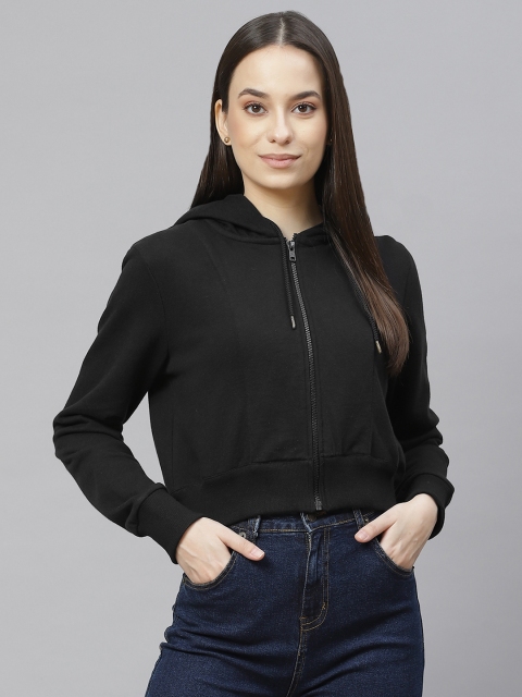 

I AM FOR YOU Women Black Hooded Sweatshirt