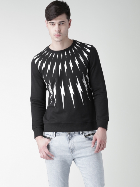 

Metersbonwe Black Printed Sweatshirt