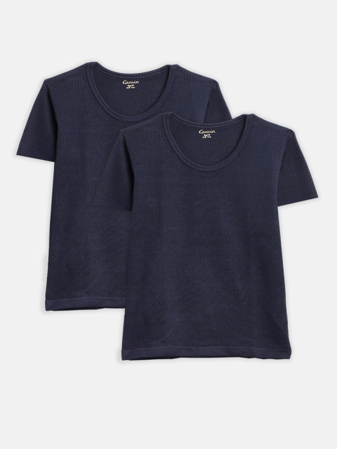 

Kanvin Boys Pack Of 2 Thermal Tops, Navy blue