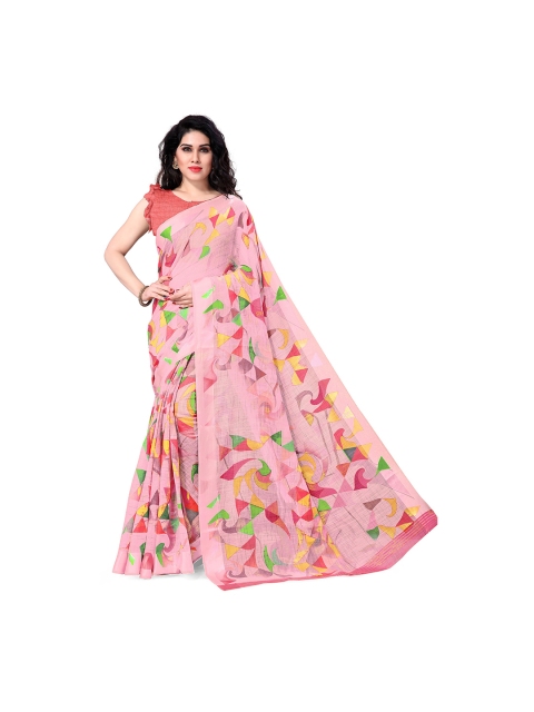

KALINI Pink & Green Floral Bagh Saree