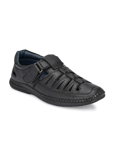 

The Roadster Lifestyle Co Men Black PU Shoe-Style Sandals
