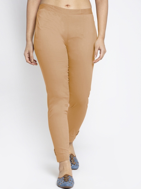 

GRACIT Women Beige Slim Fit Trousers