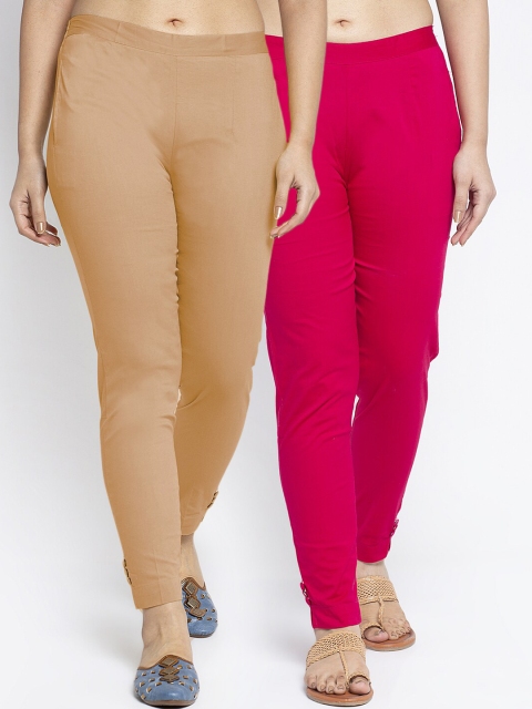 

GRACIT Women Pack Of 2 Trousers, Pink