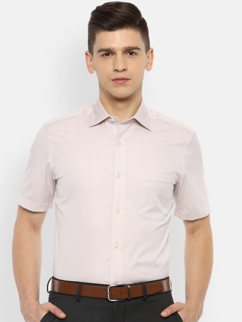

Louis Philippe Men Beige Opaque Striped Formal Shirt