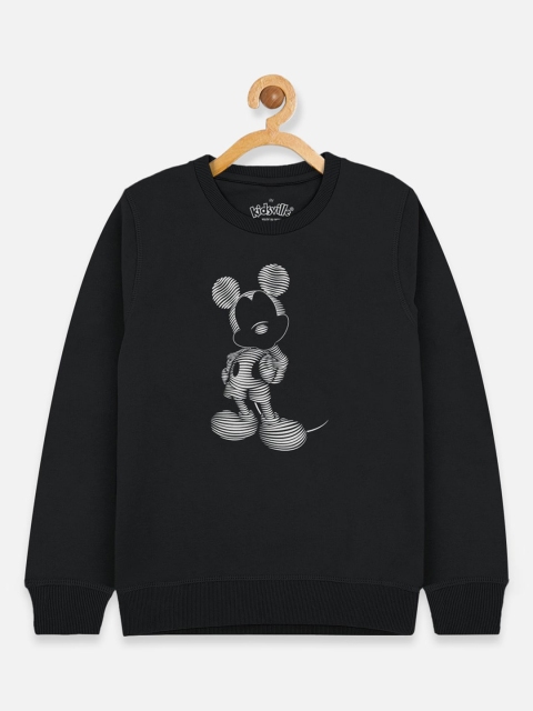 

Kids Ville Mickey & Friends Boys Black Printed Sweatshirt