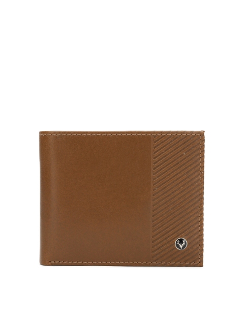 

Allen Solly Men Brown Self Design Leather Wallet