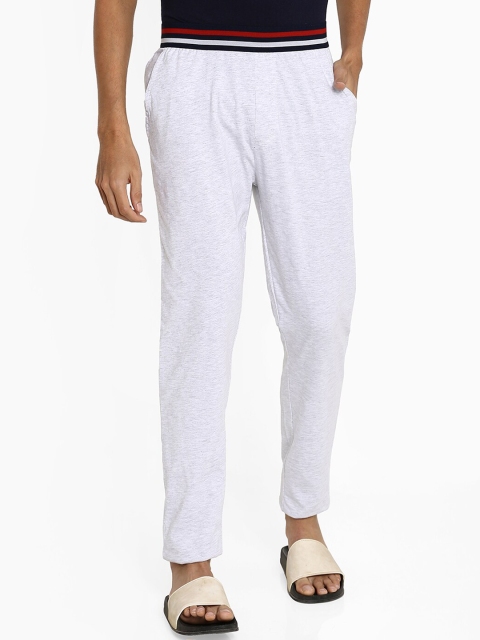 

Ajile by Pantaloons Men Grey Melange Solid Pure Cotton Lounge Pants