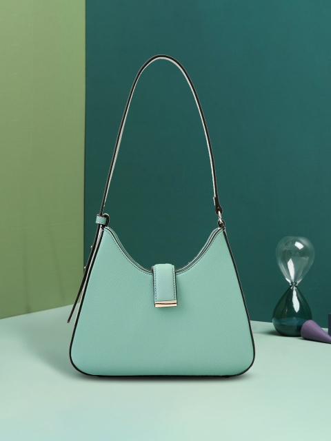 

MIRAGGIO Blue Solid Structured Hobo Bag