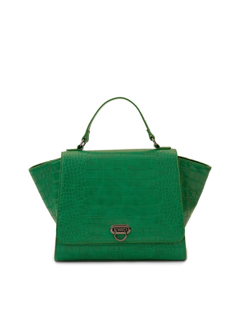 

MIRAGGIO Women Green Textured Swagger Satchel