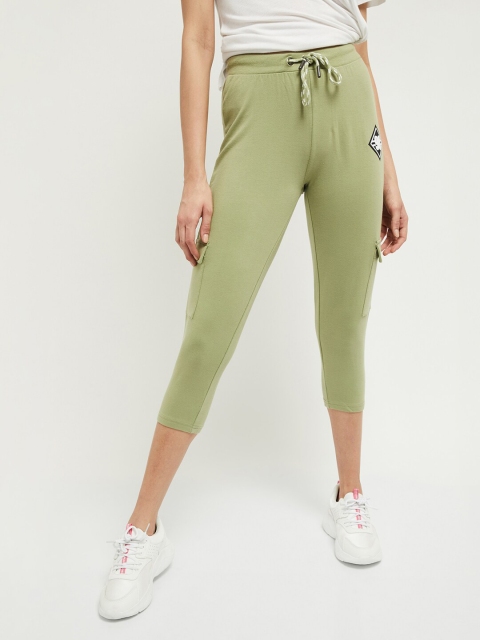 

max Women Olive Green Capris