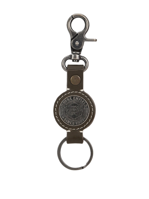 

Royal Enfield Olive-Green Keep Riding Leather Key Chain
