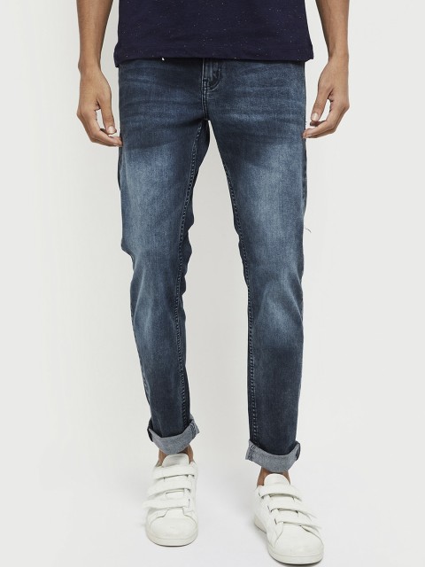 

max Men Blue Skinny Fit Heavy Fade Jeans