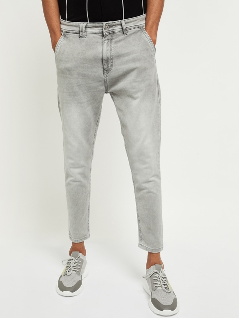 

max Men Grey Heavy Fade Jeans