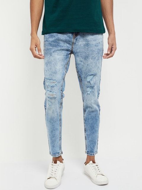 

max Men Blue Regular Fit Mid-Rise Light Fade Jeans