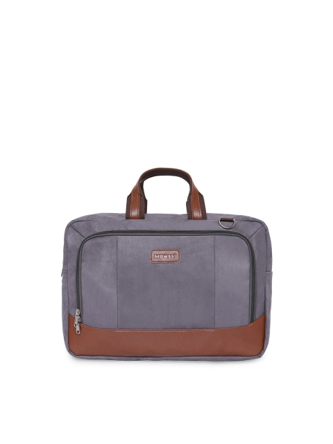 

MBOSS Unisex Grey & Brown Solid Messenger Bag