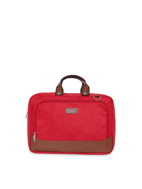 

MBOSS Unisex Red & Tan Solid Laptop Bag