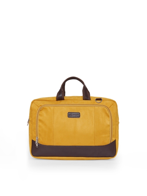

MBOSS Unisex Yellow & Brown Colourblocked 14 Inch Laptop Bag