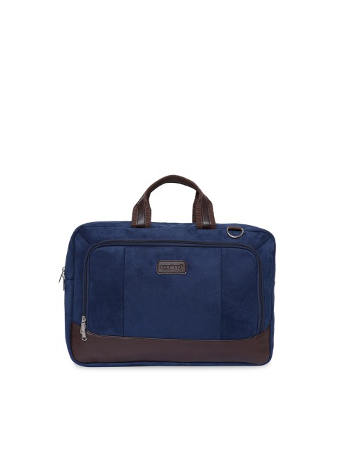

MBOSS Unisex Blue & Brown Solid Messenger Bag
