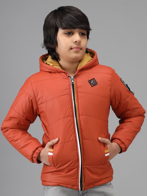 

Nick and Jones Boys Rust Orange Hooded Padded Jacket