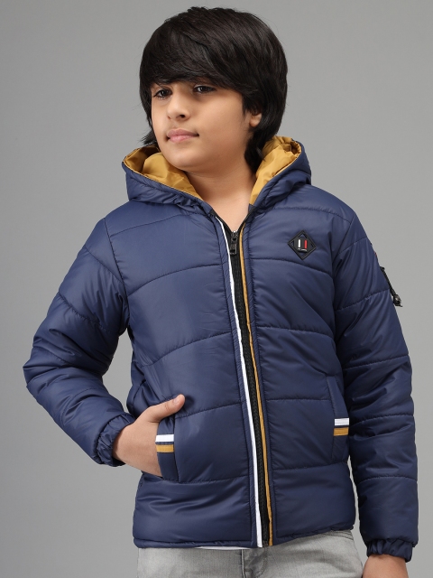 

Nick and Jones Boys Navy Blue Hooded Padded Jacket
