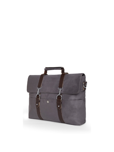 

MBOSS Unisex Grey Faux Leather Laptop Messenger Bag