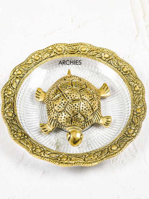 

Archies Gold-Toned & Brown Feng Shui Turtle Showpiece Gift Set