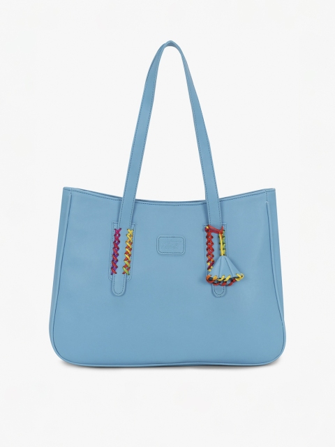 

Vdesi Blue PU Structured Handheld Bag