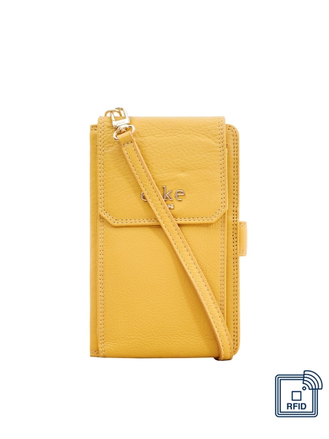 

Eske Women Yellow Solid Two Fold Wallet