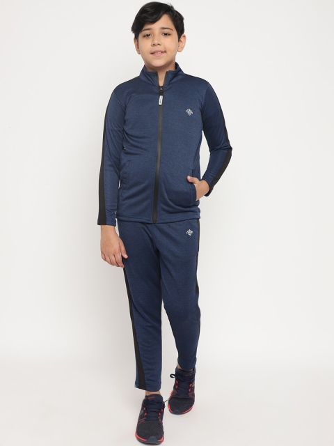 

CHIMPRALA Boys Blue Solid Comfort-Fit Track Suits