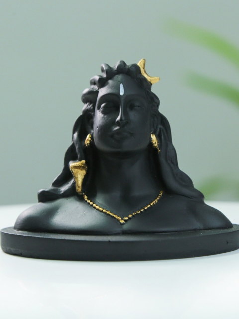 

Bigsmall Black & Gold-Toned Lord Shiva Adiyogi Figurine