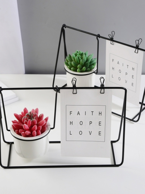 

Bigsmall Nordic Photo Frame With Ceramic Planter, White
