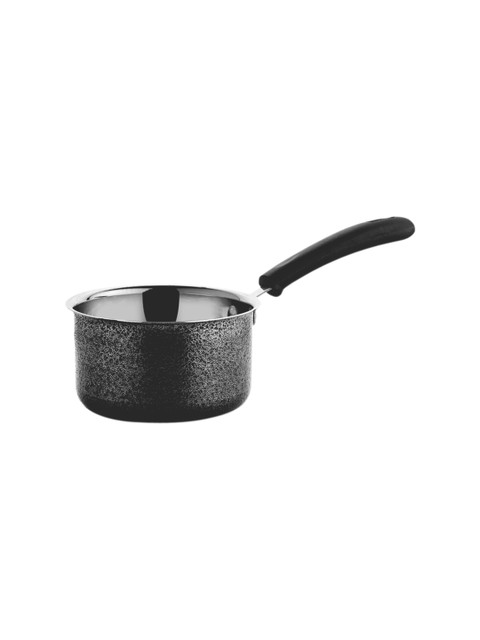 

GOODHOMES Black Textured Stainless Steel Moonrock Sauce Pan with Handle