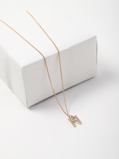 

FOREVER 21 Women Gold-Toned & White Metal Gold-Plated Necklace