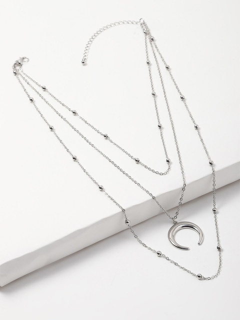 

FOREVER 21 Silver-Toned Layered Necklace