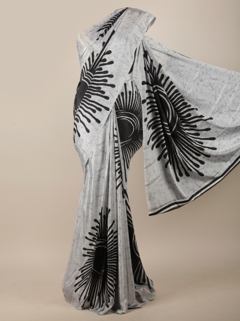 

Pothys Grey & Black Floral Printed Saree