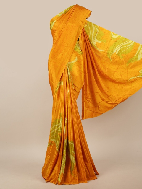 

Pothys Mustard & Green Printed Saree