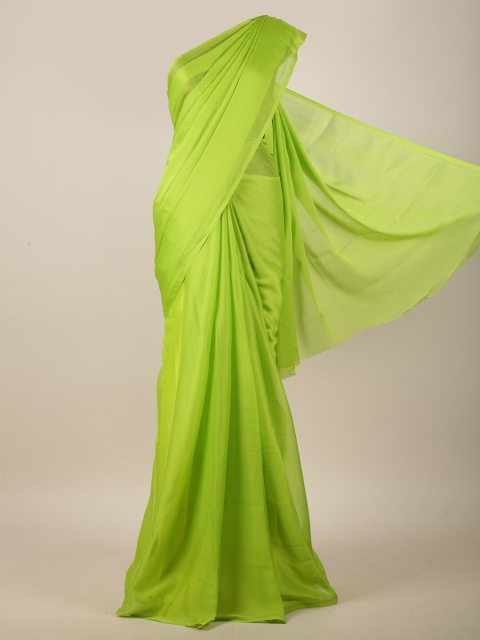 

Pothys Green Solid Saree