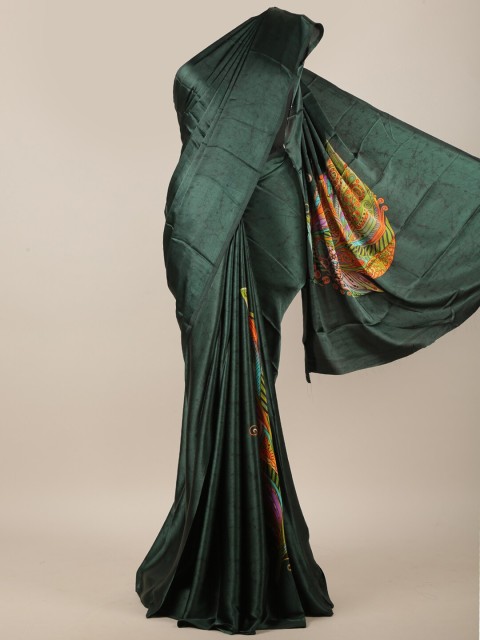 

Pothys Green & Orange Ethnic Motifs Printed Saree