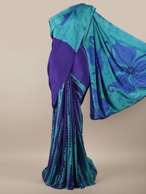 

Pothys Blue Floral Printed Saree