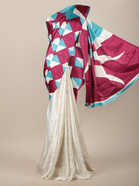 

Pothys Blue & Maroon Printed Saree