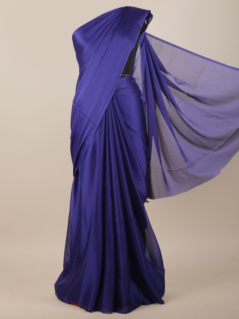 

Pothys Blue Solid Saree