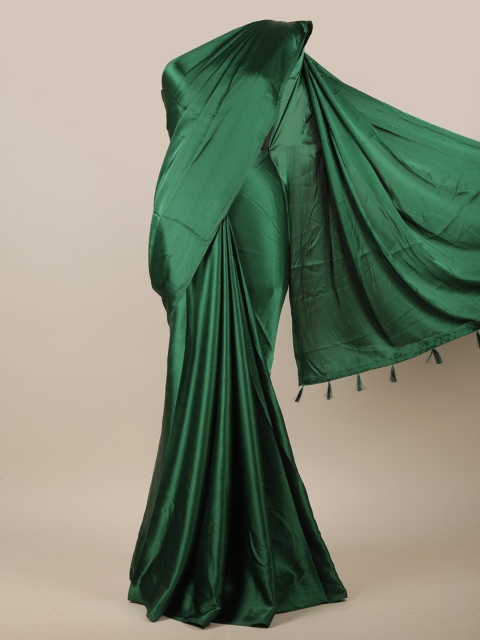 

Pothys Green & Yellow Satin Saree